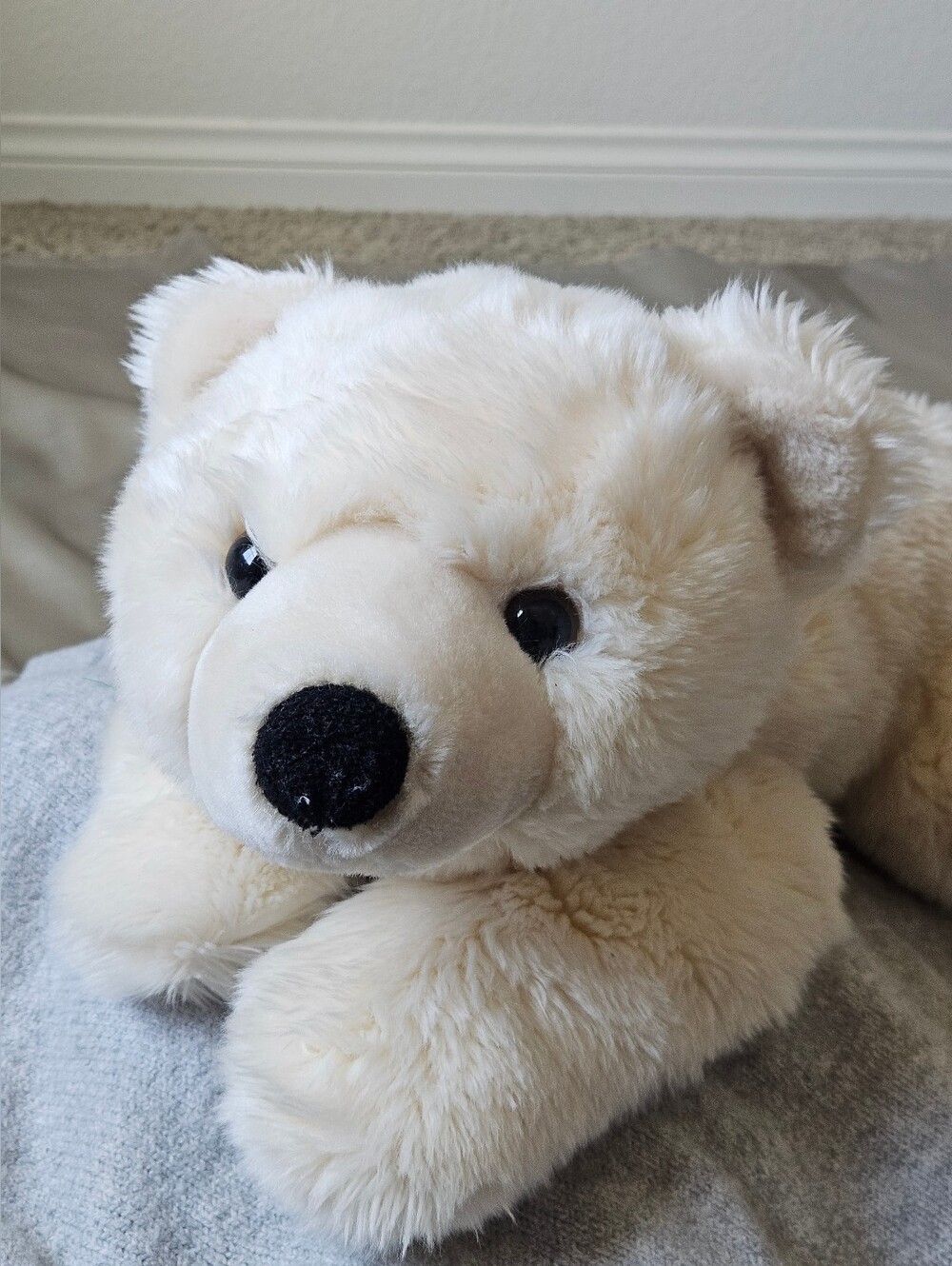 Plush Cream Polar Bear Stuffed Animal Large Size 17inch